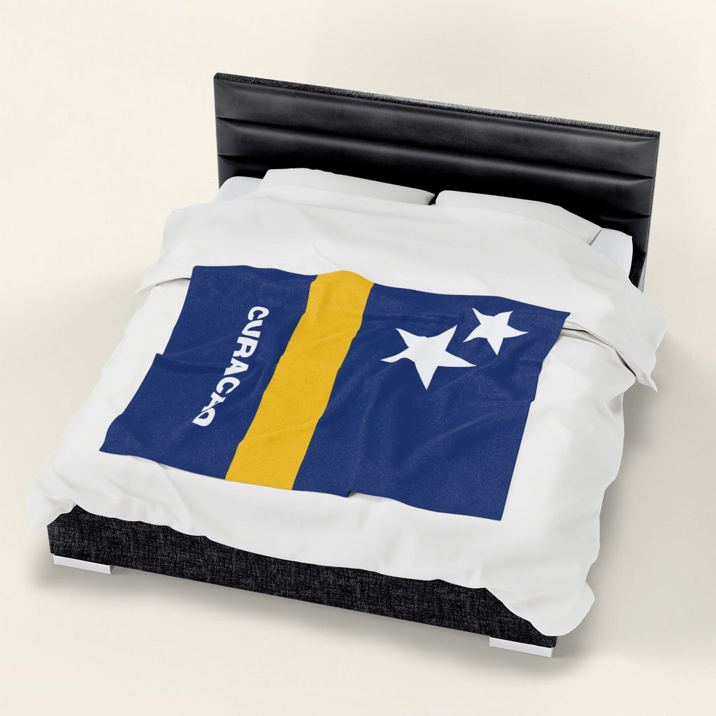 Curacao Flag Velveteen Plush Blanket