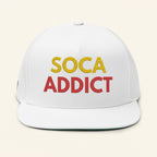 Soca Addict Cap - Flat Bill Snapback, Festival Gear, Summer Vibes, Unique Gift for Music Lovers, Trendy Hat for Parties - Irie Blues Boutique