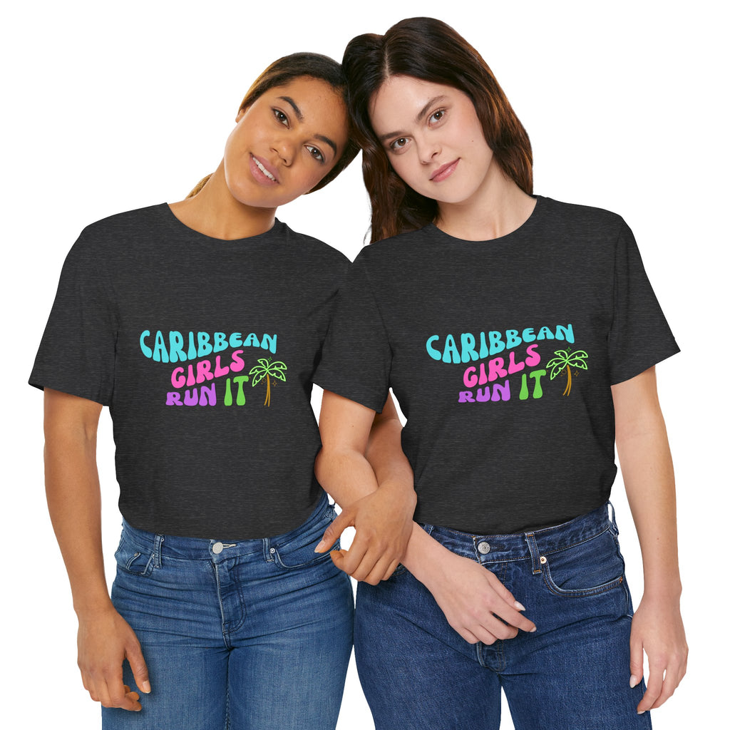 Caribbean Gyals Run It Tee Retro Tee - Irie Blues Boutique