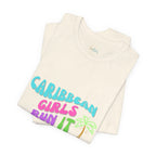 Caribbean Gyals Run It Tee Retro Tee - Irie Blues Boutique