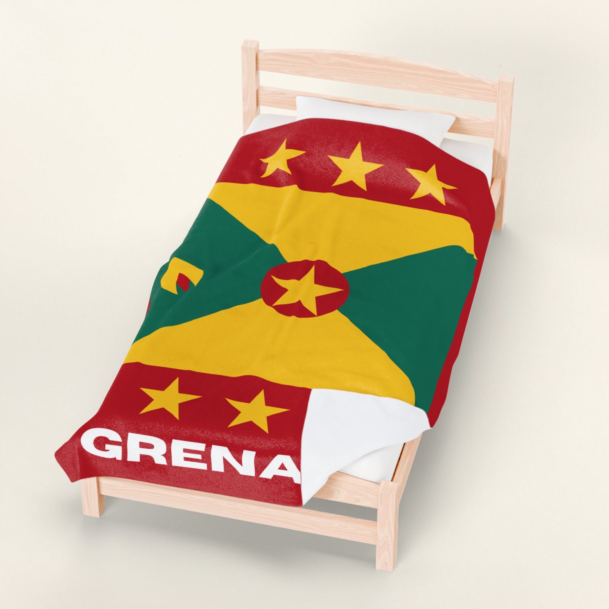 Grenada Flag Velveteen Plush Blanket - Irie Blues Boutique