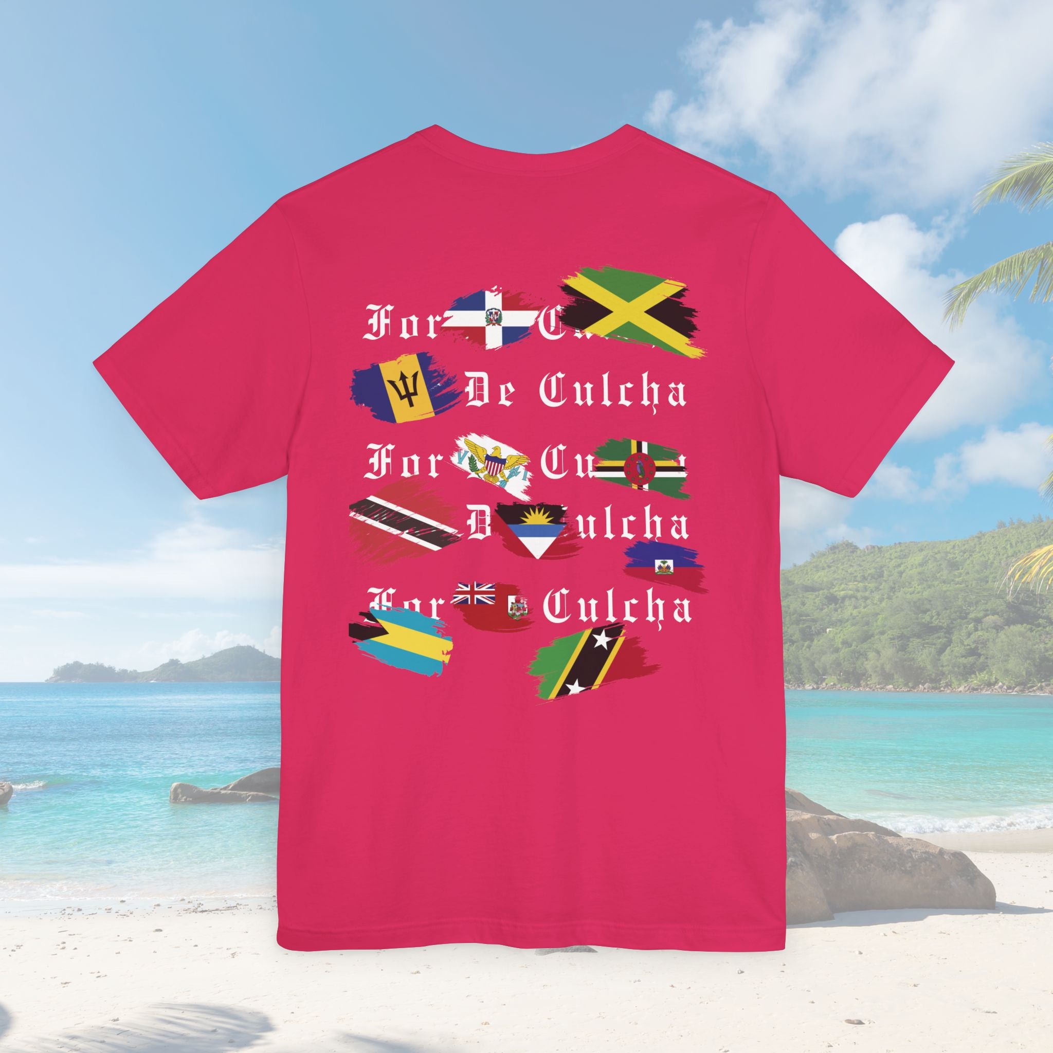 For The Culture Caribbean Flags Unisex T-Shirt - Irie Blues Boutique