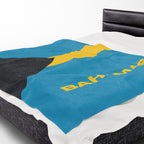 Bahamas Flag Velveteen Plush Blanket