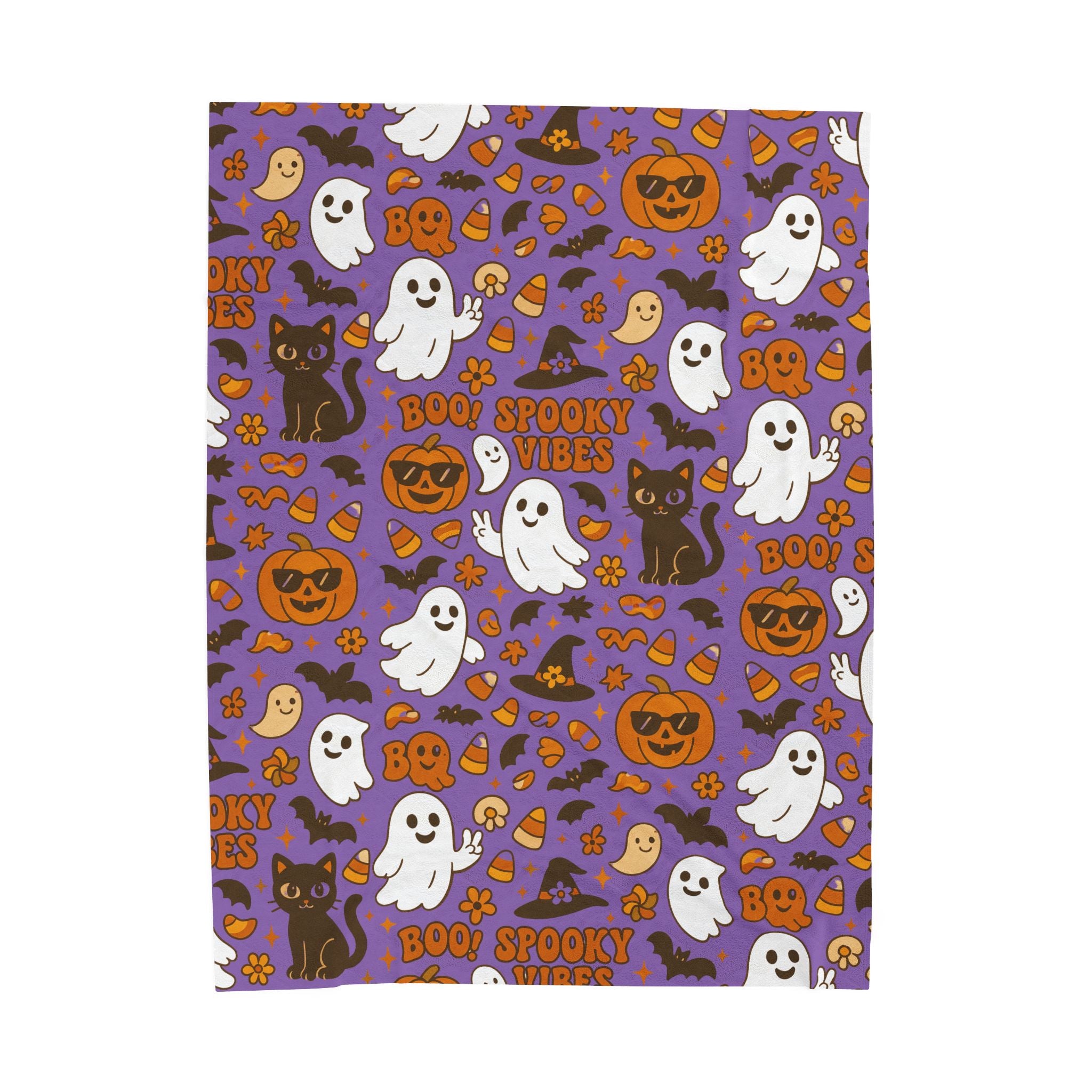 Spooky Vibes Velveteen Plush Blanket