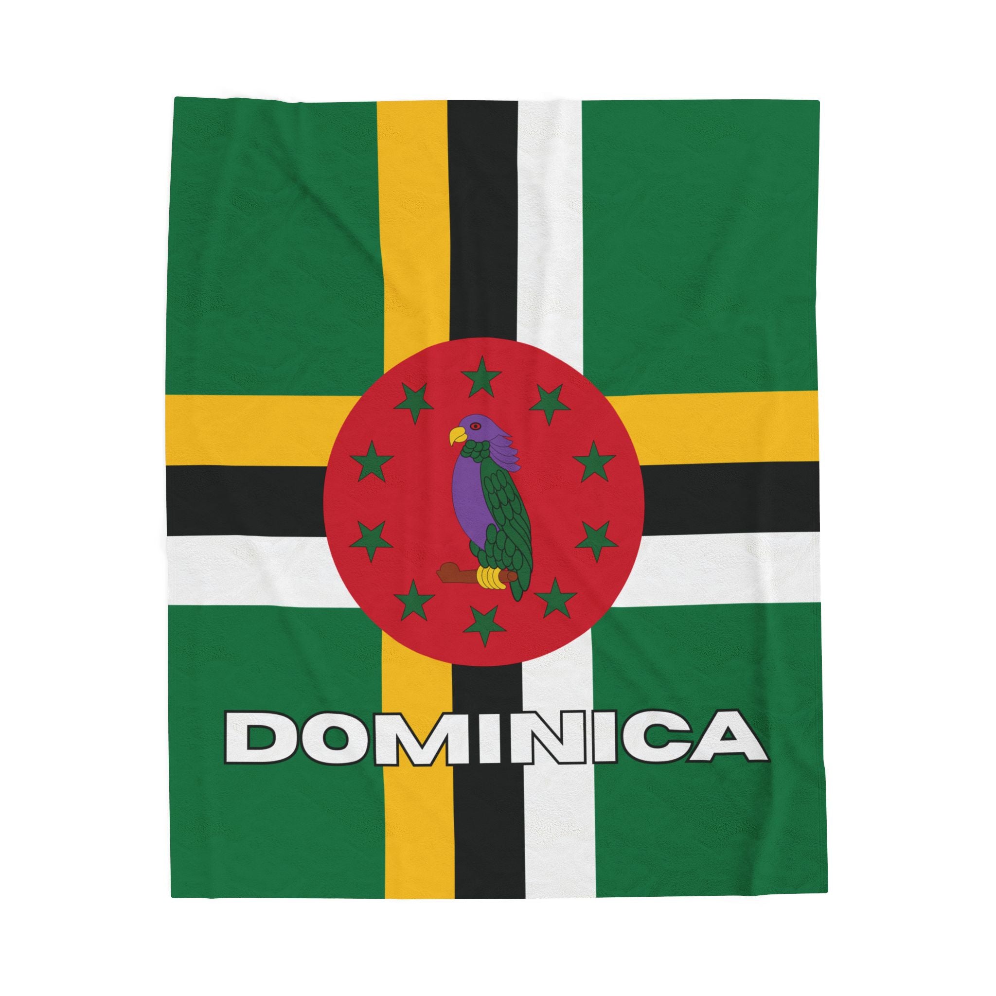 Dominica Flag Velveteen Plush Blanket