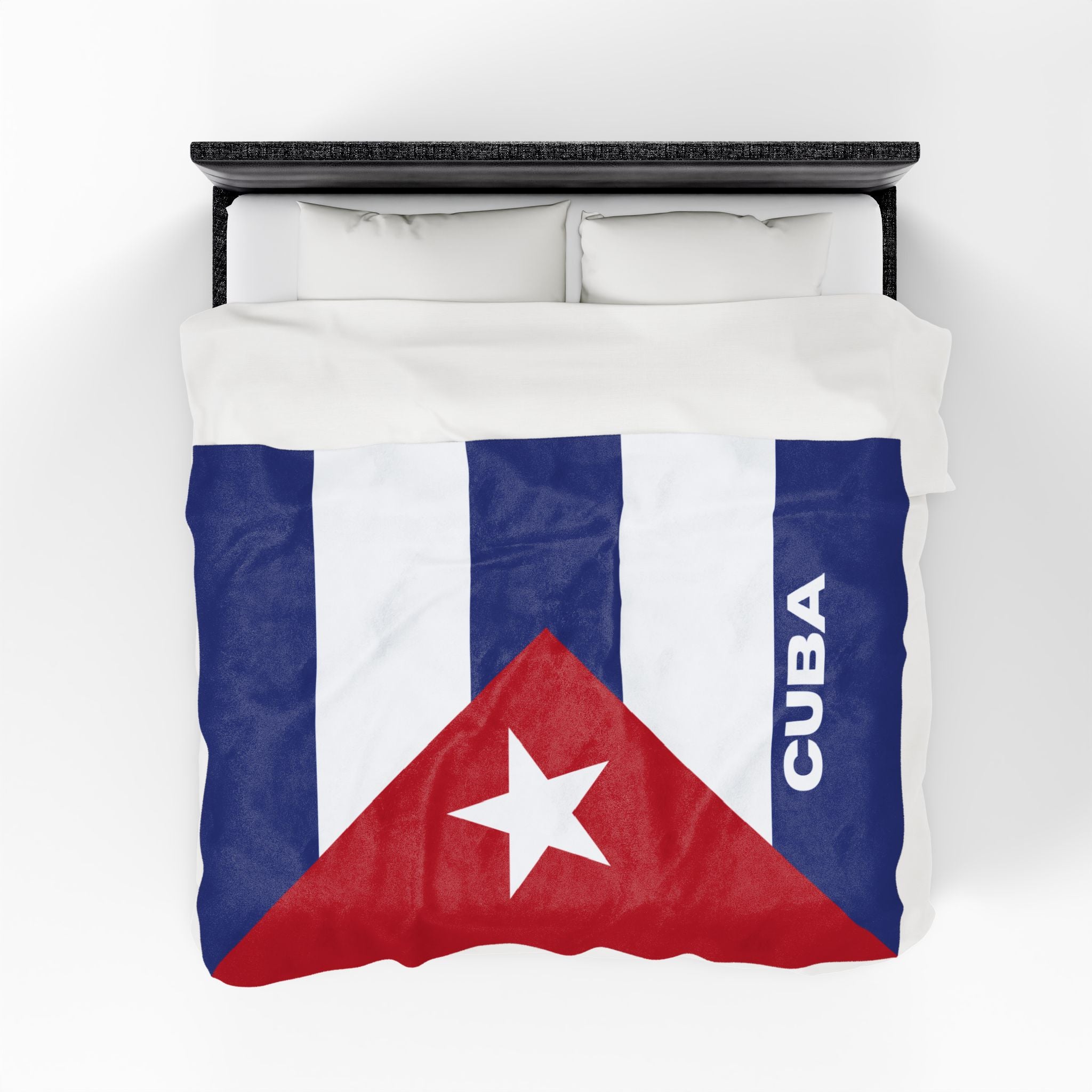 Cuba Flag Velveteen Plush Blanket - Irie Blues Boutique