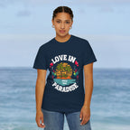 Love In Paradise Couples Personalized Date T-Shirt - Irie Blues Boutique