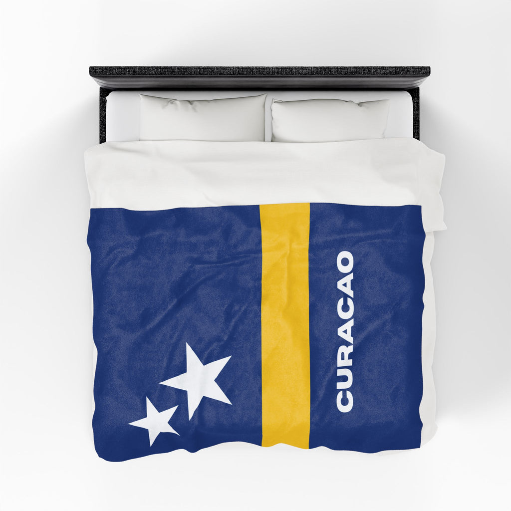 Curacao Flag Velveteen Plush Blanket