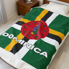 Dominica Flag Velveteen Plush Blanket
