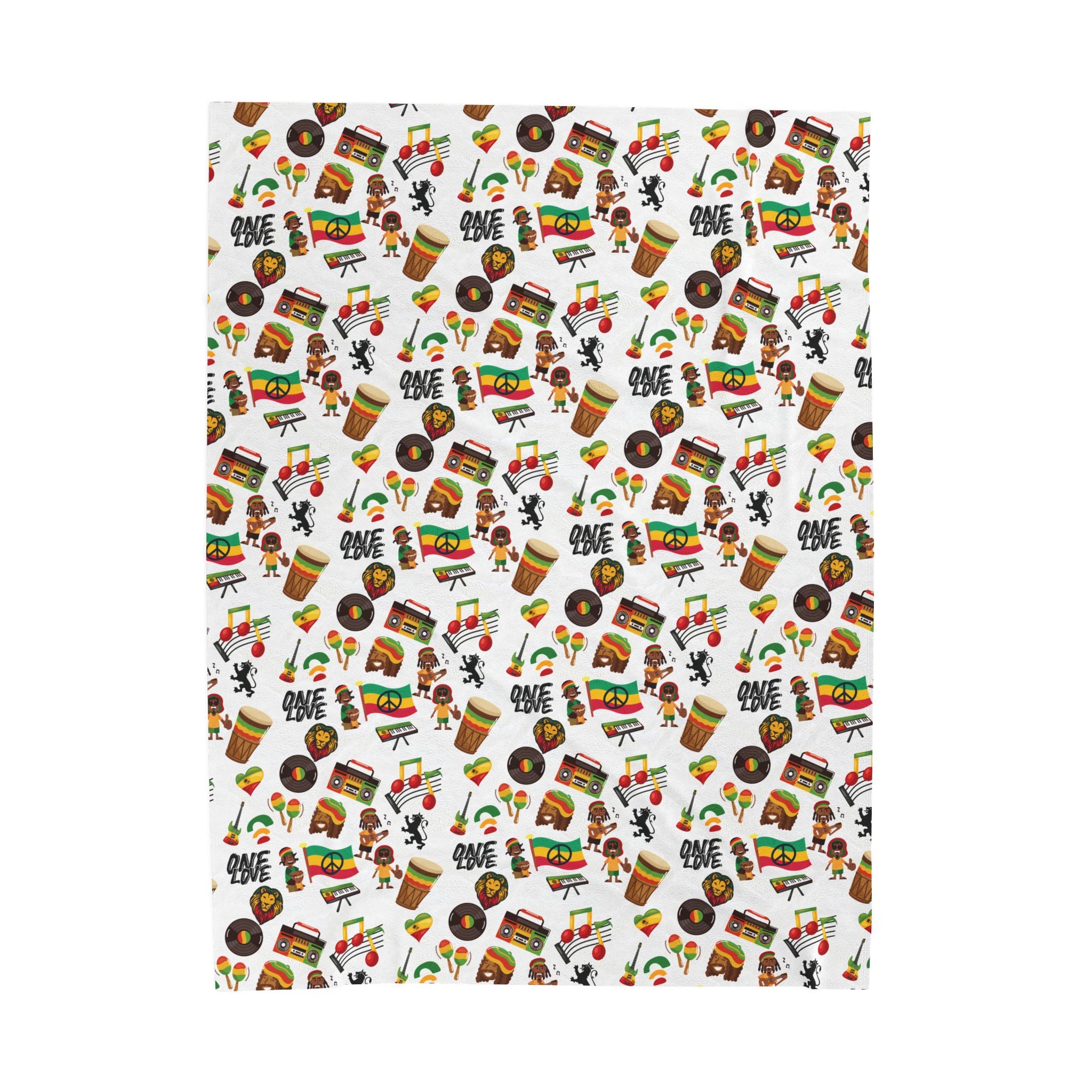 One Love Reggae Vibes Plush Blanket - Irie Blues Boutique