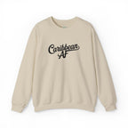 Caribbean AF White Embroidery Sweatshirt - Irie Blues Boutique