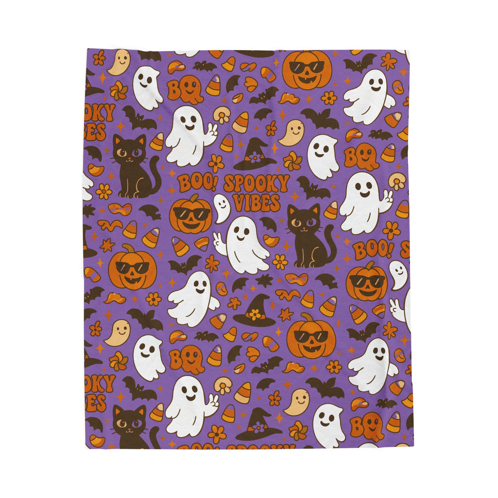 Spooky Vibes Velveteen Plush Blanket