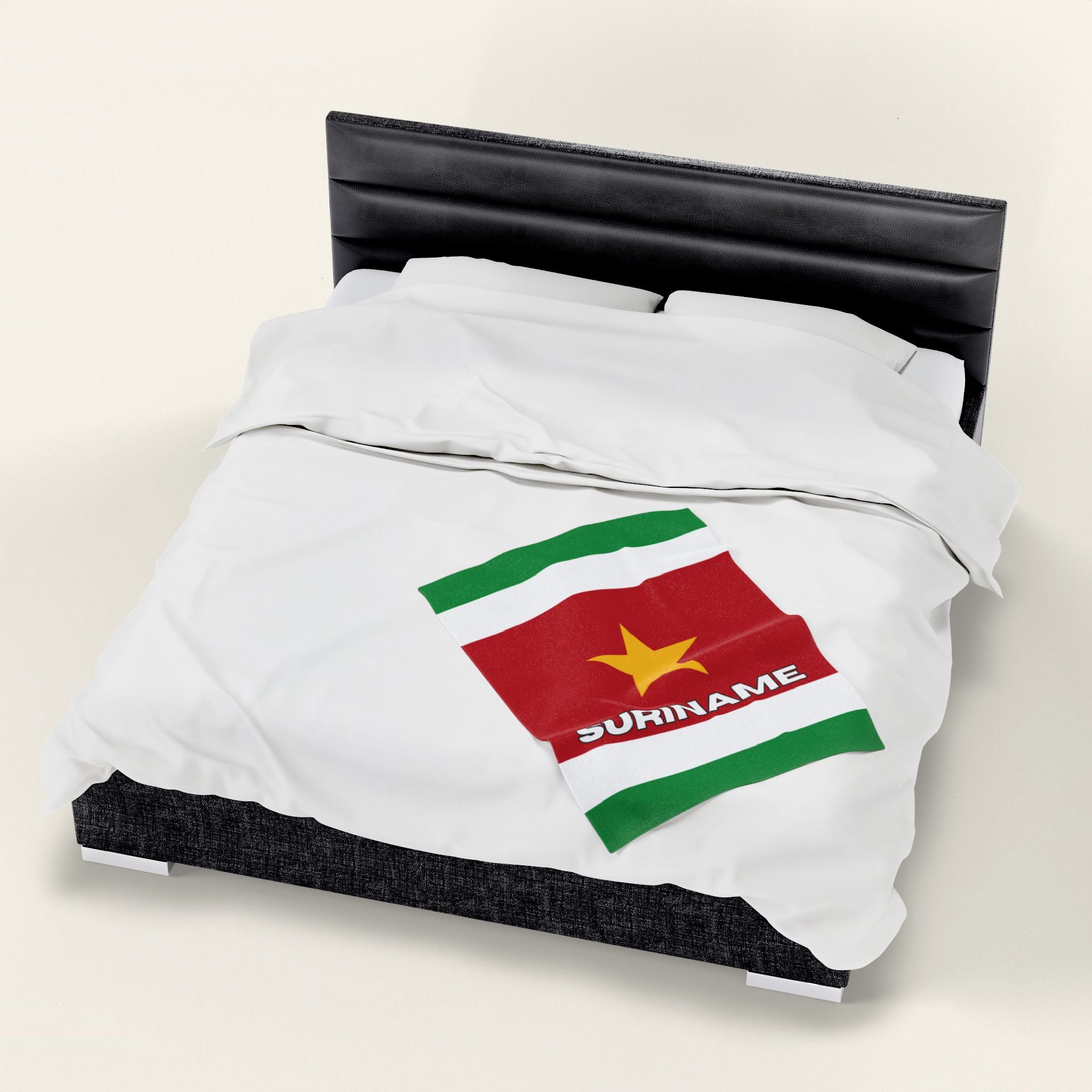 Suriname Flag Velveteen Plush Blanket - Irie Blues Boutique