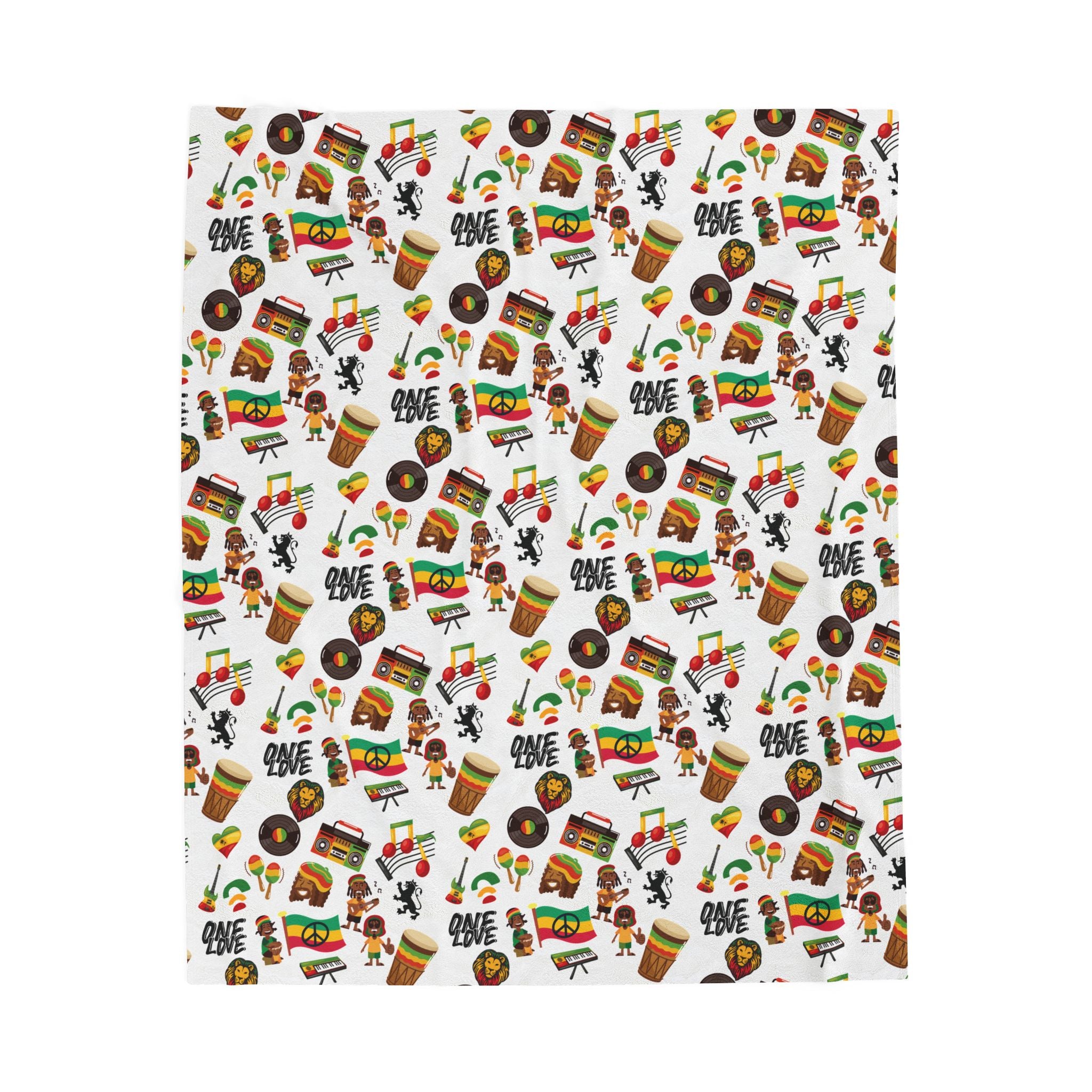One Love Reggae Vibes Plush Blanket - Irie Blues Boutique