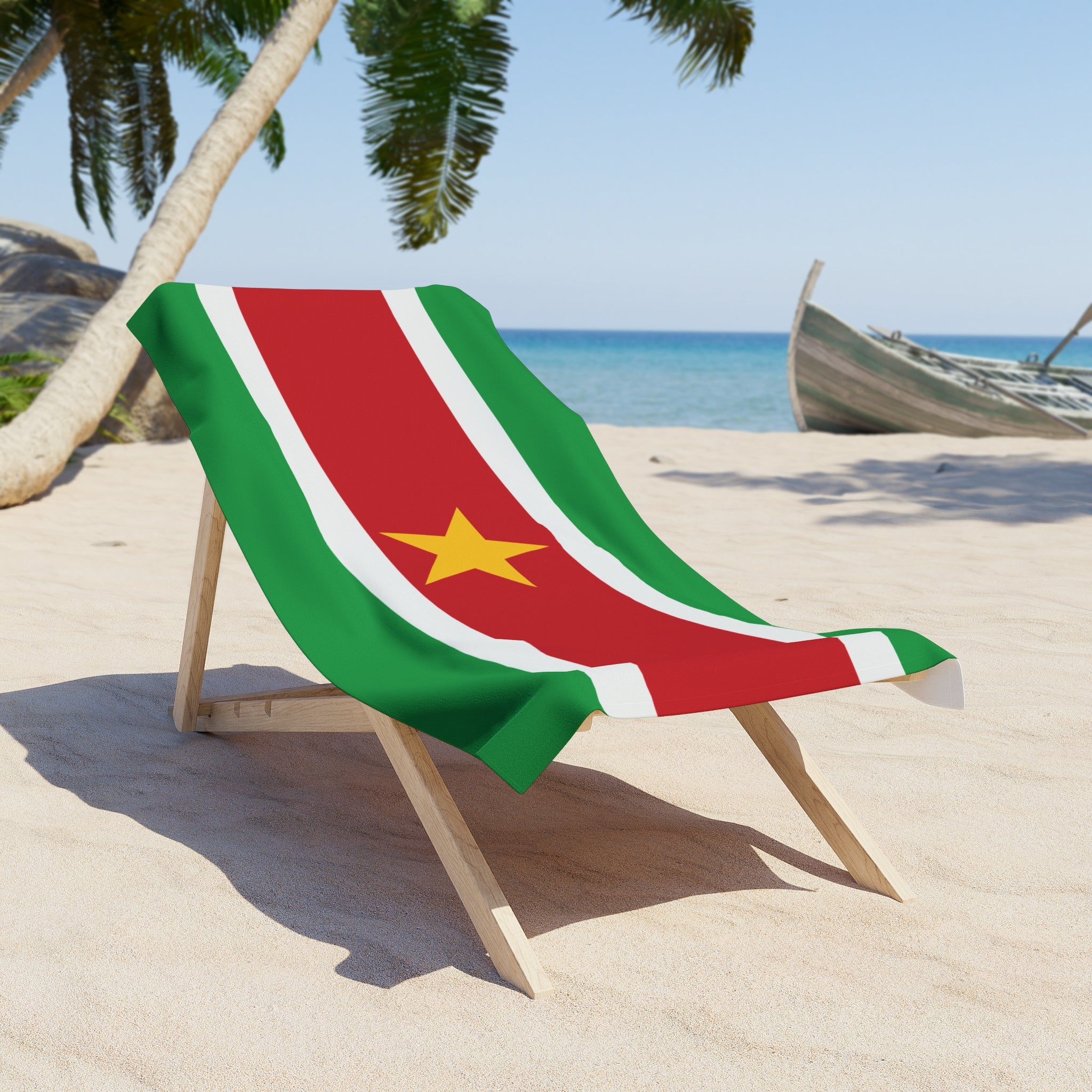 Suriname Flag Beach Towel