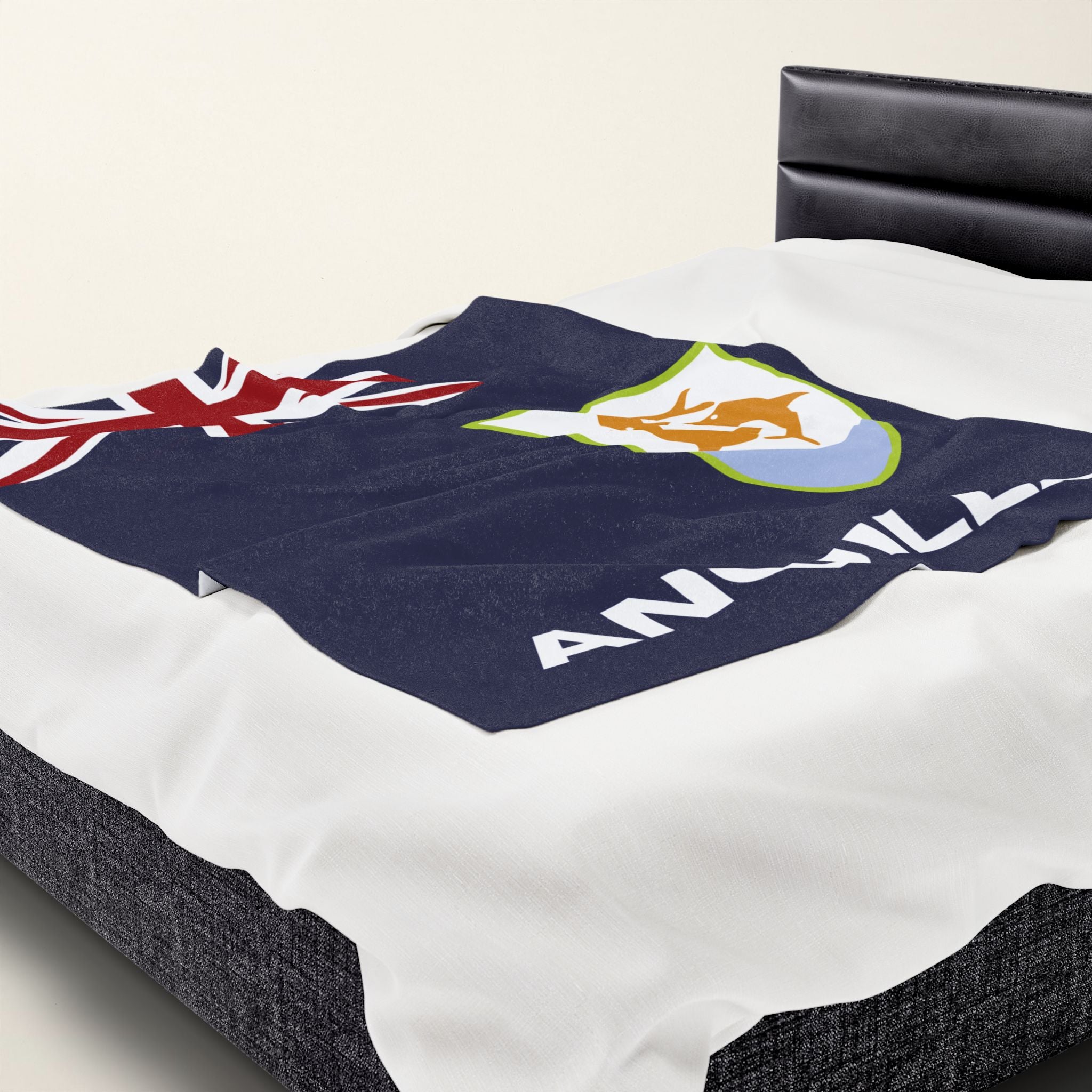 Anguilla Flag Velveteen Plush Blanket