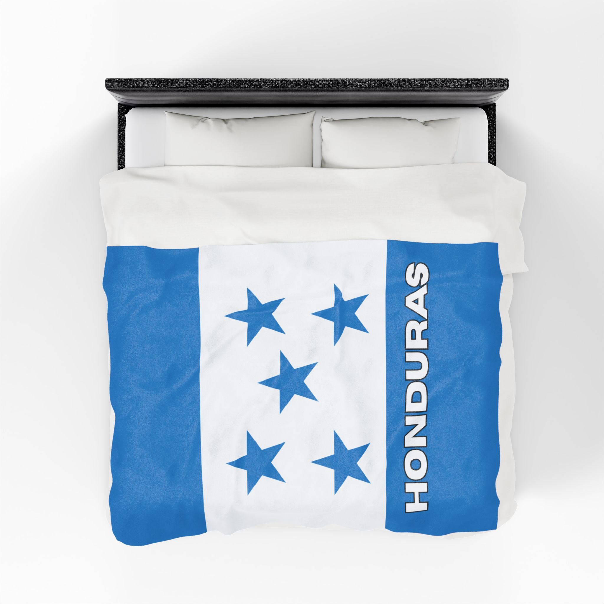 Honduras Flag Velveteen Plush Blanket - Irie Blues Boutique