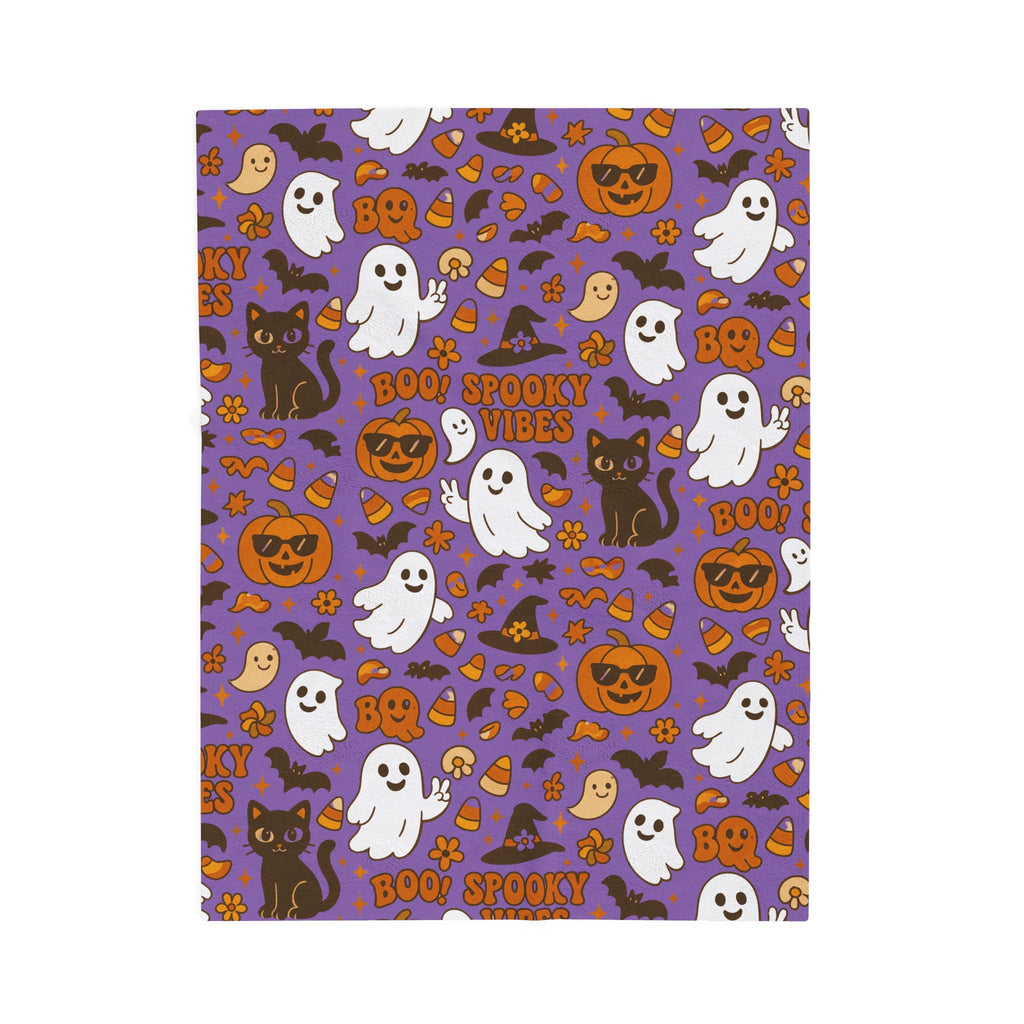 Spooky Vibes Velveteen Plush Blanket