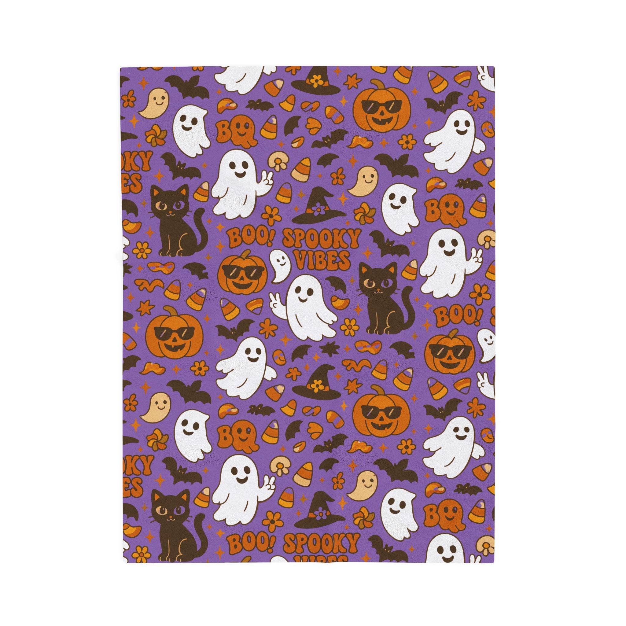 Spooky Vibes Velveteen Plush Blanket