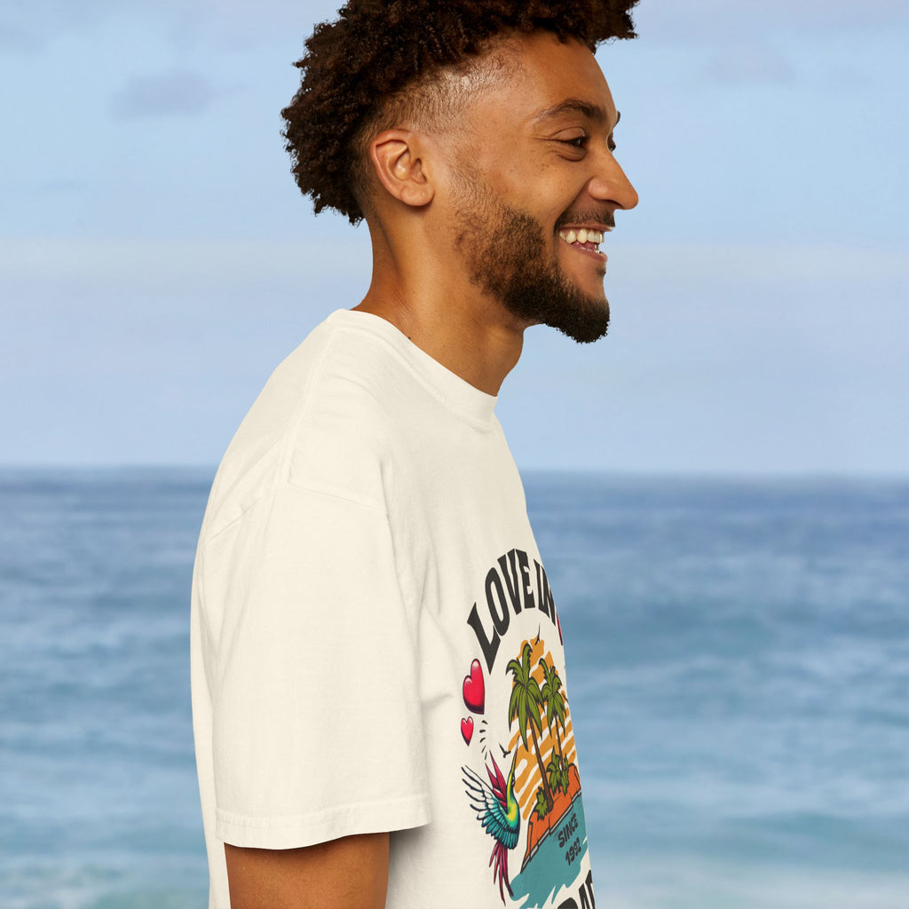 Love In Paradise Couples Personalized Date T-Shirt