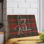 Joyful Holiday Glass Cutting Board