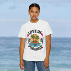 Love In Paradise Couples Personalized Date T-Shirt - Irie Blues Boutique