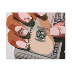 Nails & Money Chic Money Canvas Wall Art, Currency Home Decor, Motivational Wall Decor, Gift for Her, Trendy Room Decoration - Irie Blues Boutique