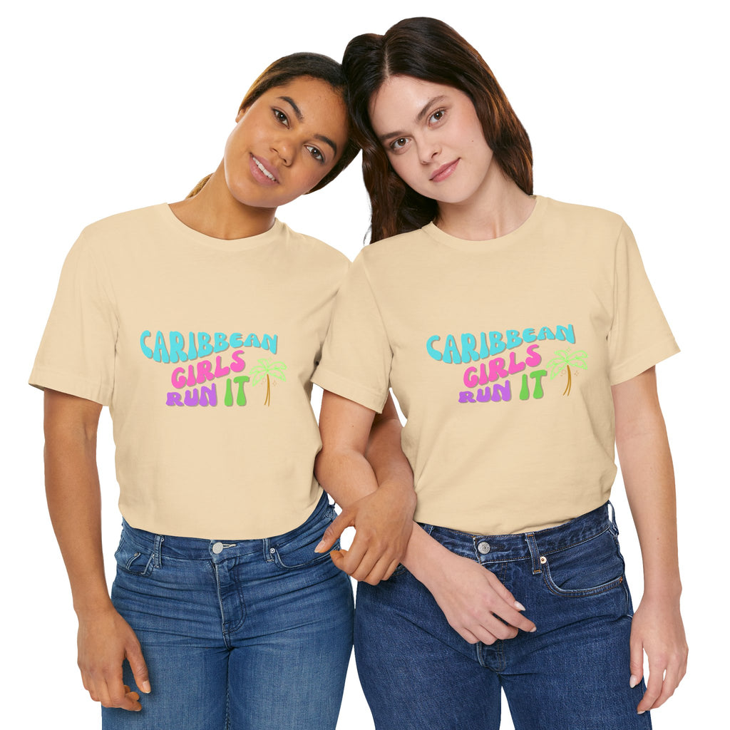 Caribbean Gyals Run It Tee Retro Tee - Irie Blues Boutique