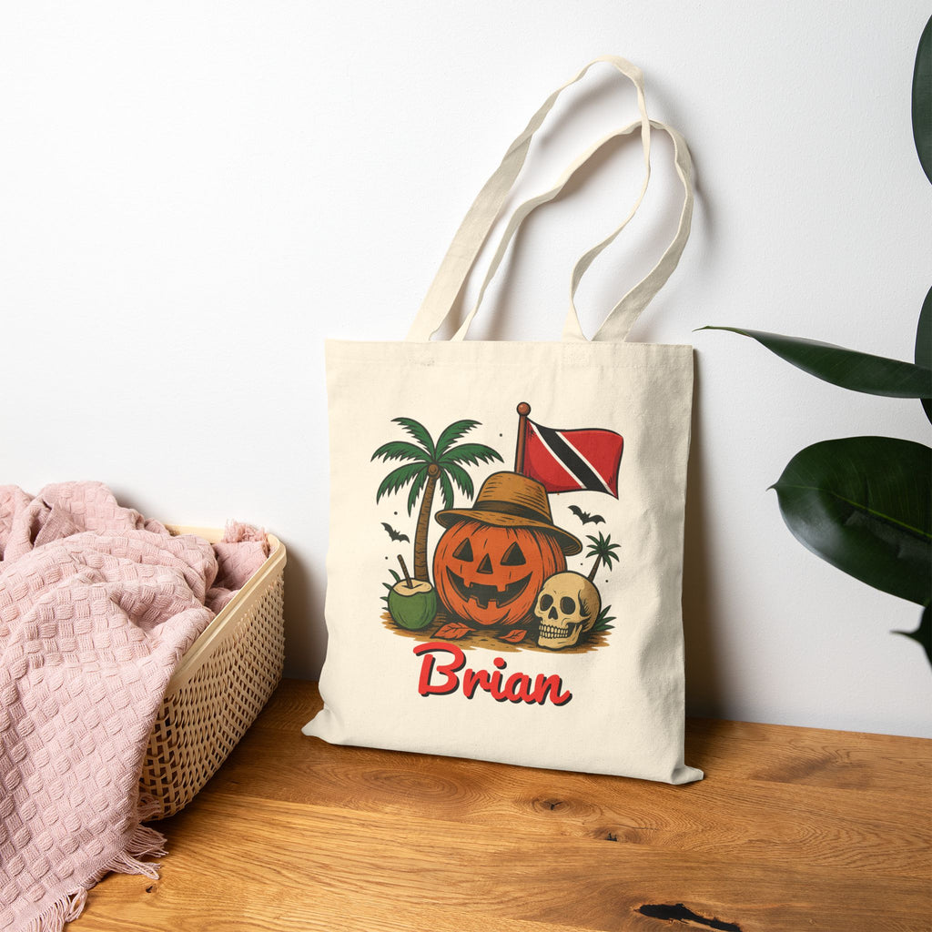 Personalized Caribbean Flag Trick Or Treat Bag