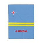 Aruba Flag Velveteen Plush Blanket