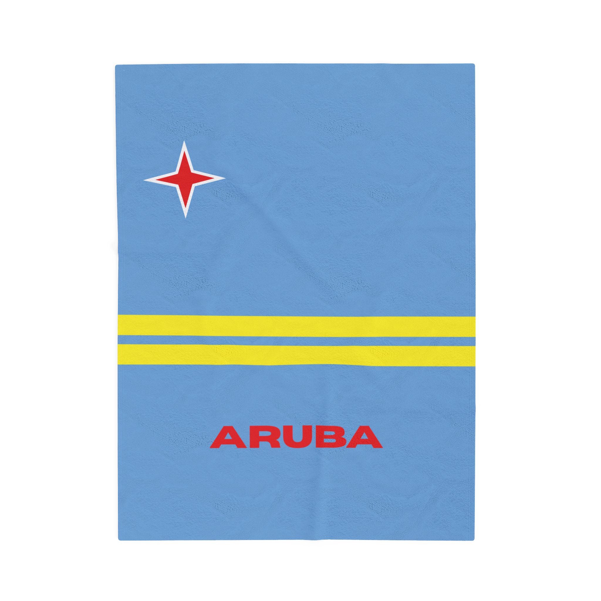 Aruba Flag Velveteen Plush Blanket