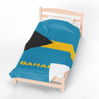 Bahamas Flag Velveteen Plush Blanket