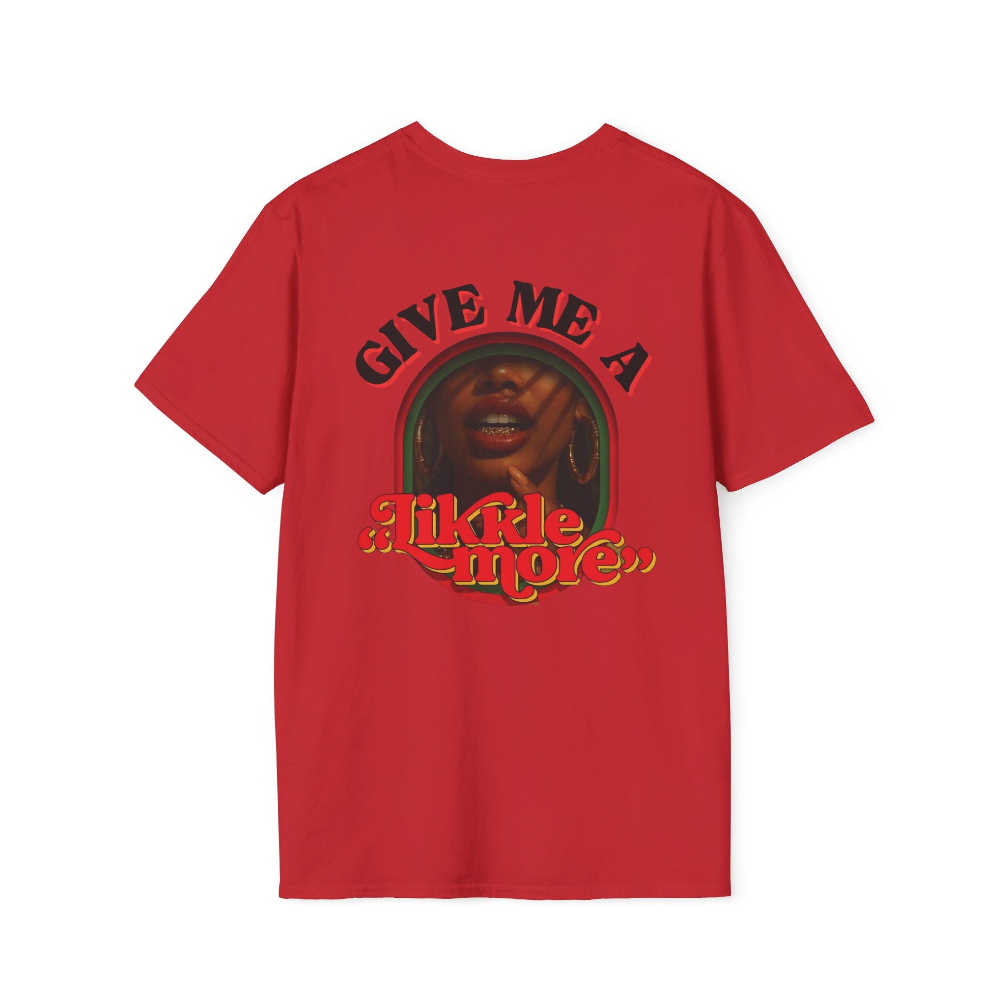 Give Me A Likkle More Vintage-Inspired Unisex T-Shirt, Fun Graphic Tee, Casual Wear, Summer Vibes, Framed Artwork for Collectors - Irie Blues Boutique