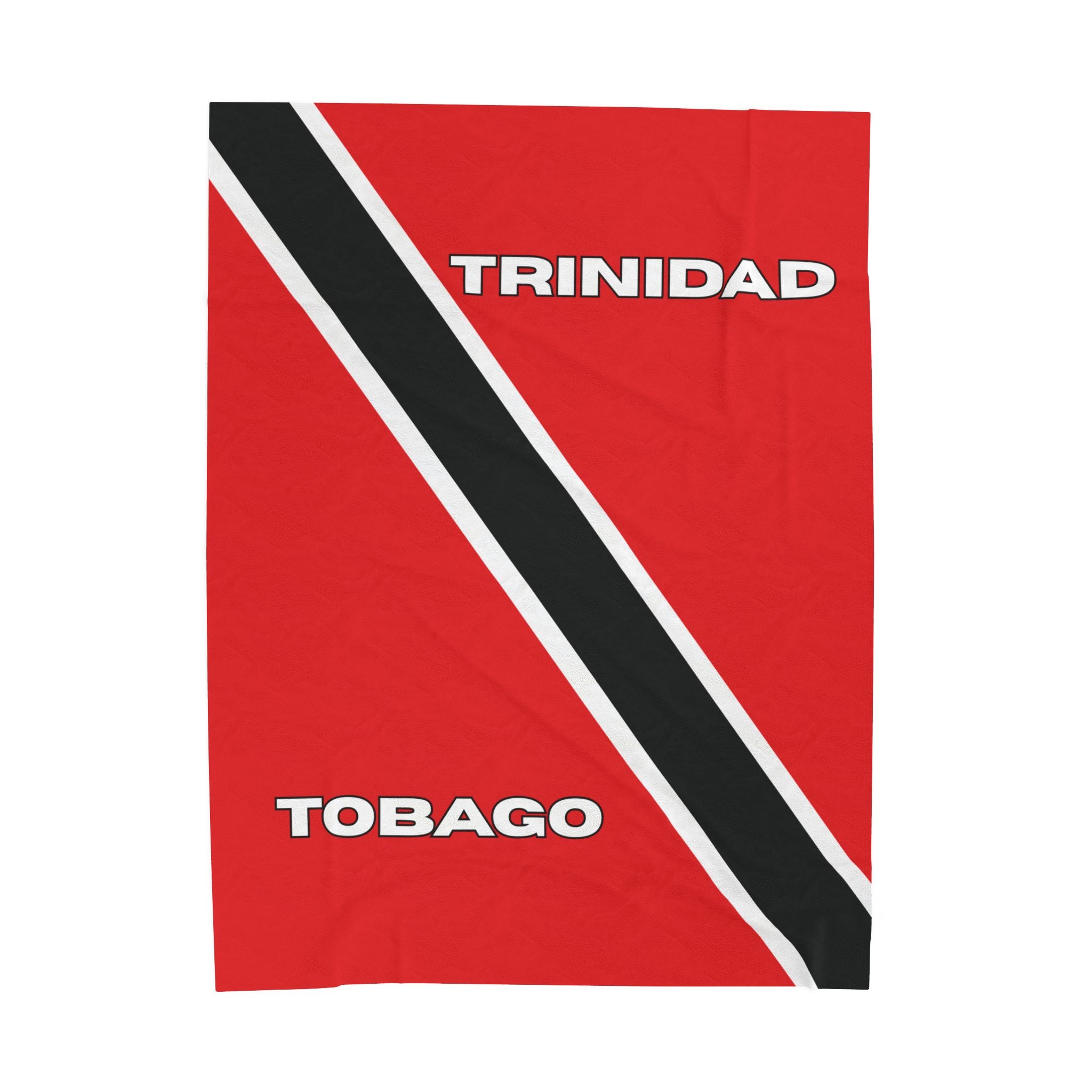 Trinidad Tobago Flag Velveteen Plush Blanket - Irie Blues Boutique