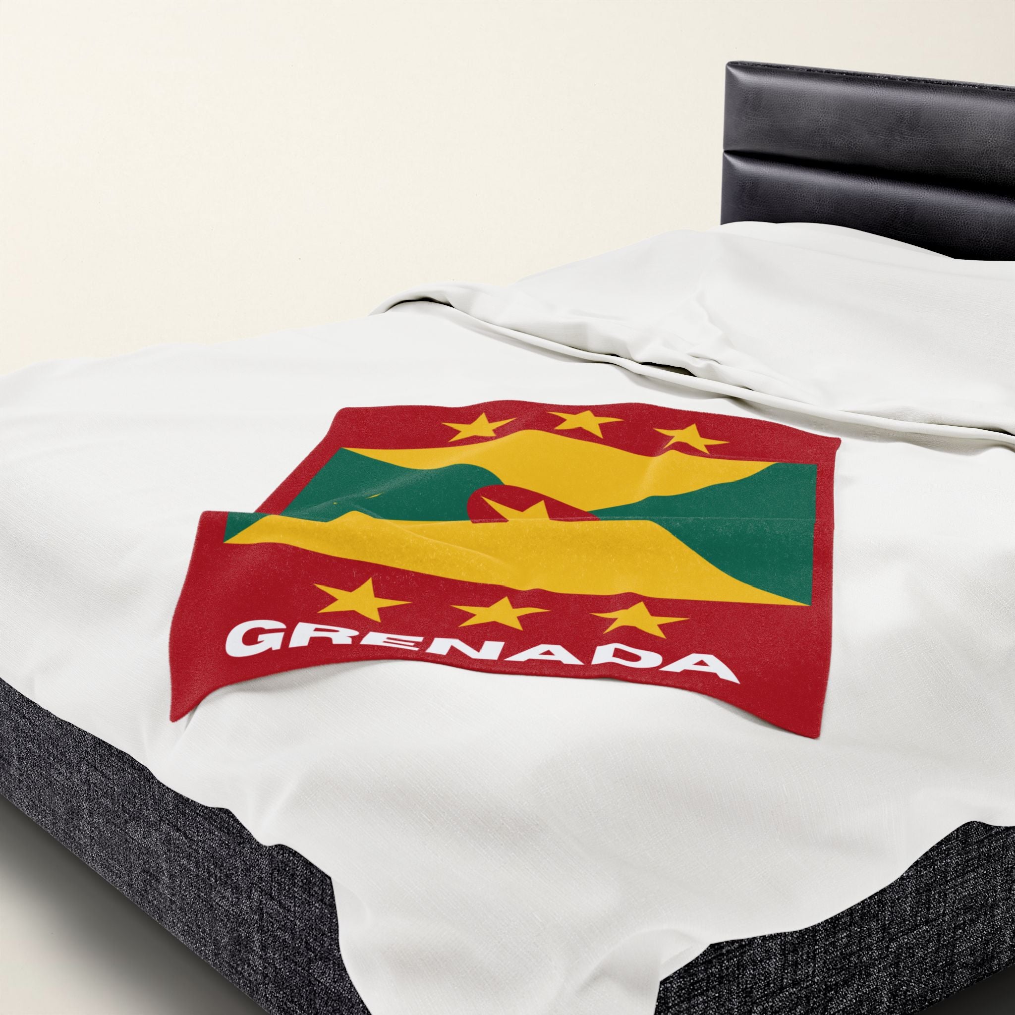 Grenada Flag Velveteen Plush Blanket - Irie Blues Boutique