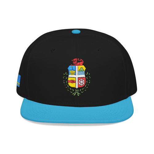 Aruba Coat of Arms Embroidered Snapback Hat - Irie Blues Boutique