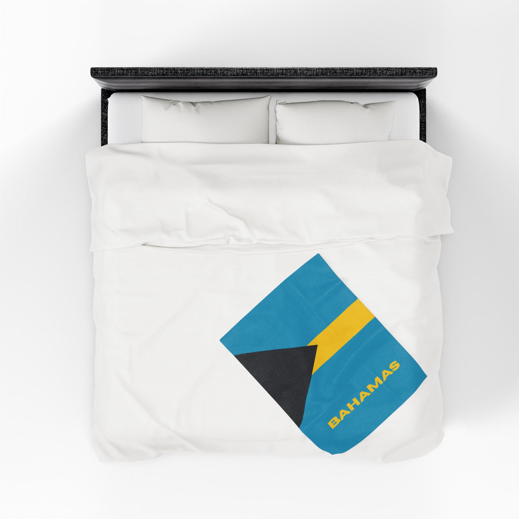 Bahamas Flag Velveteen Plush Blanket