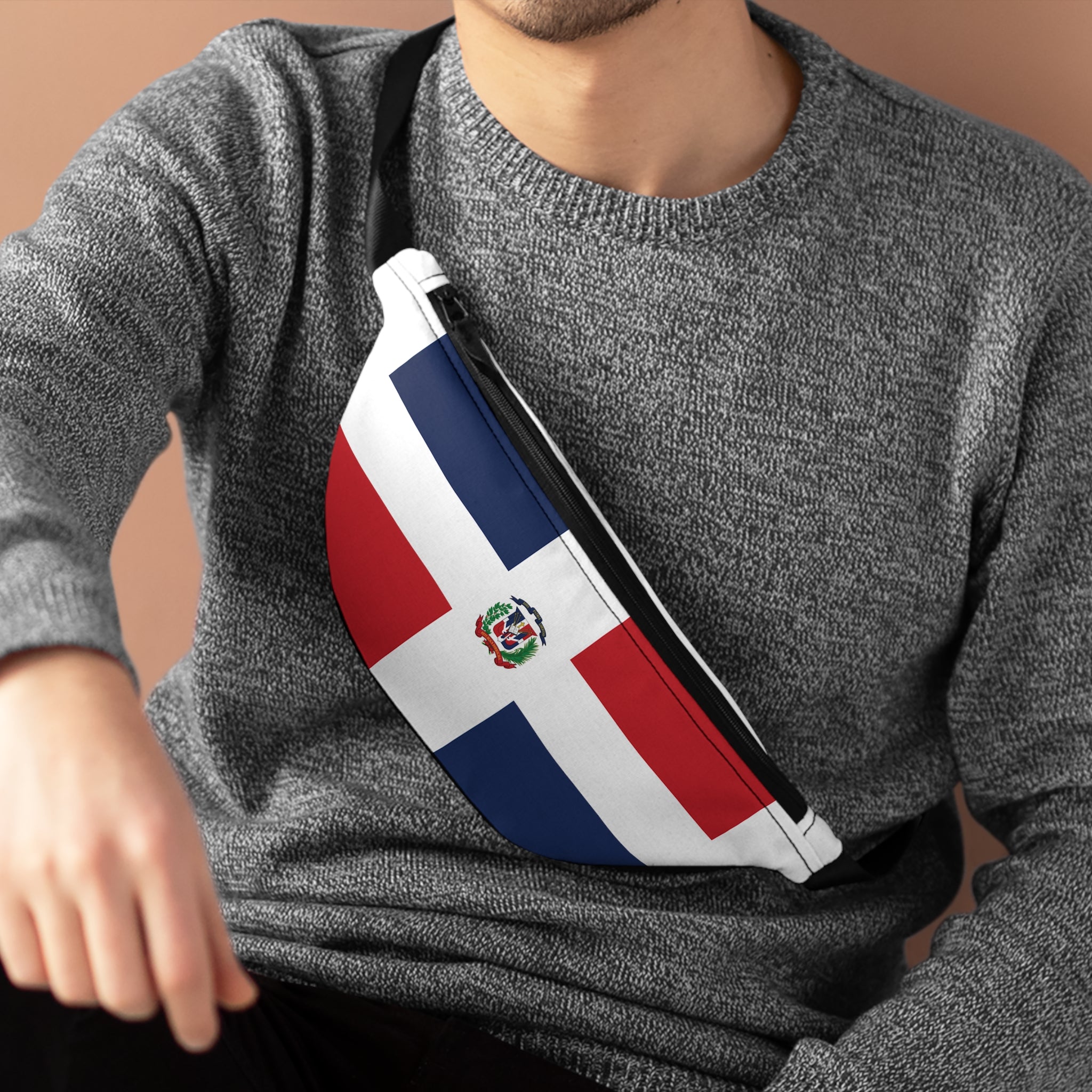 Dominican Republic Flag Fanny Pack - Caribbean Pride Waist Bag, Travel Money Belt, Festival Accessories, Vacation Bum Bag, Belt Pouch - Irie Blues Boutique