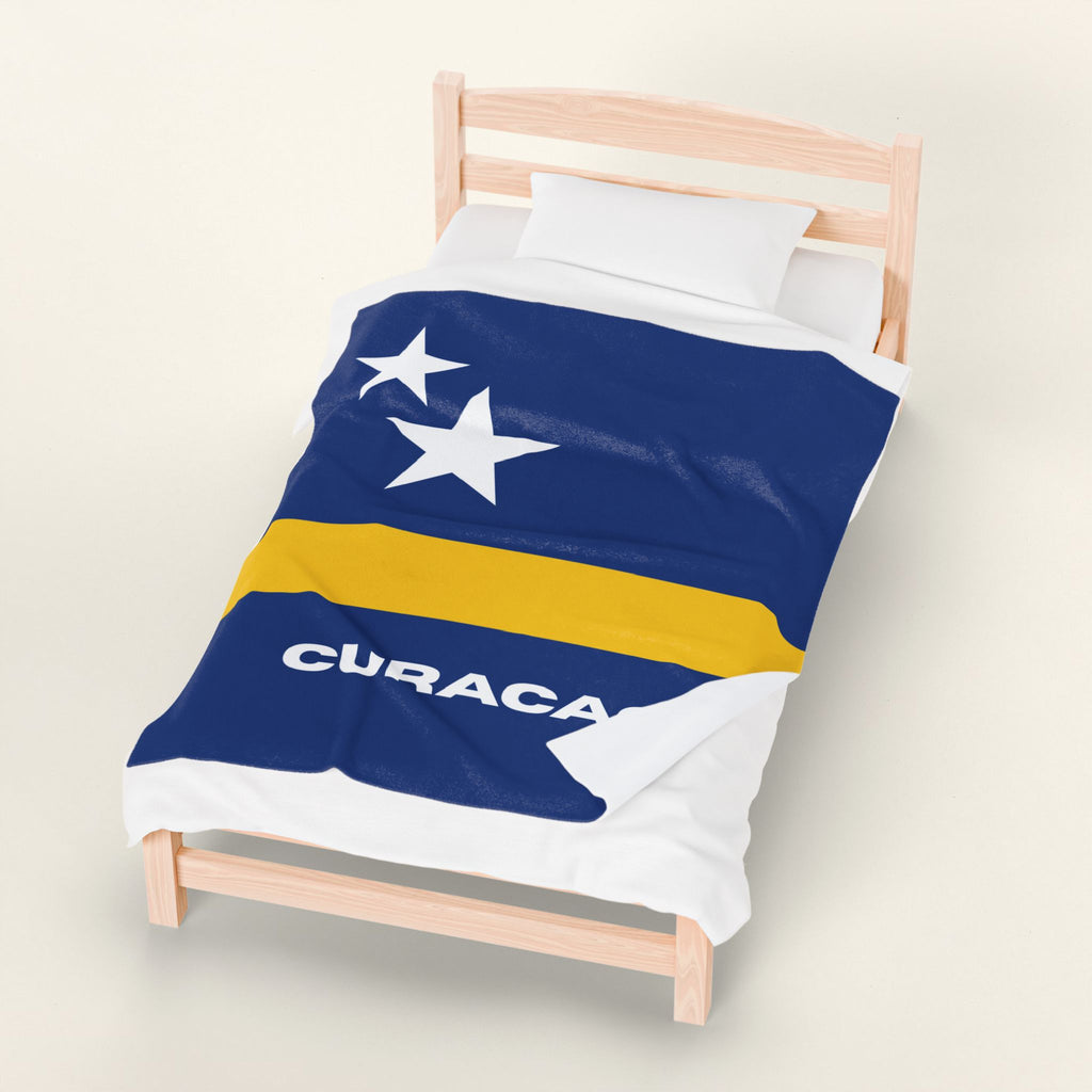 Curacao Flag Velveteen Plush Blanket