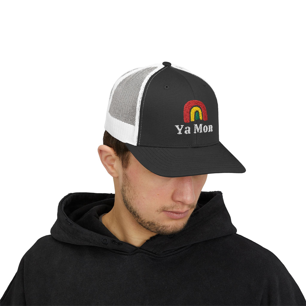 Rainbow Ya Mon Snapback Trucker Cap - Irie Blues Boutique