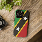 Saint Kitts and Nevis Flag Tough Phone Case -USVI Protective Phone Cover, Caribbean Flag Design, Flag Lover Gift, Island Phone Accessories, - Irie Blues Boutique
