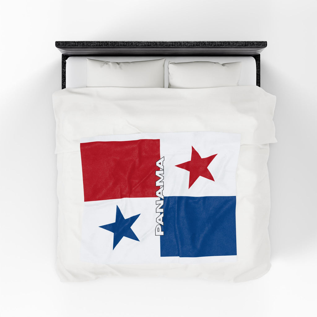 Panama Flag Velveteen Plush Blanket - Irie Blues Boutique