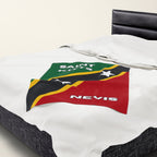 Saint Kitts & Nevis Flag Velveteen Plush Blanket - Irie Blues Boutique