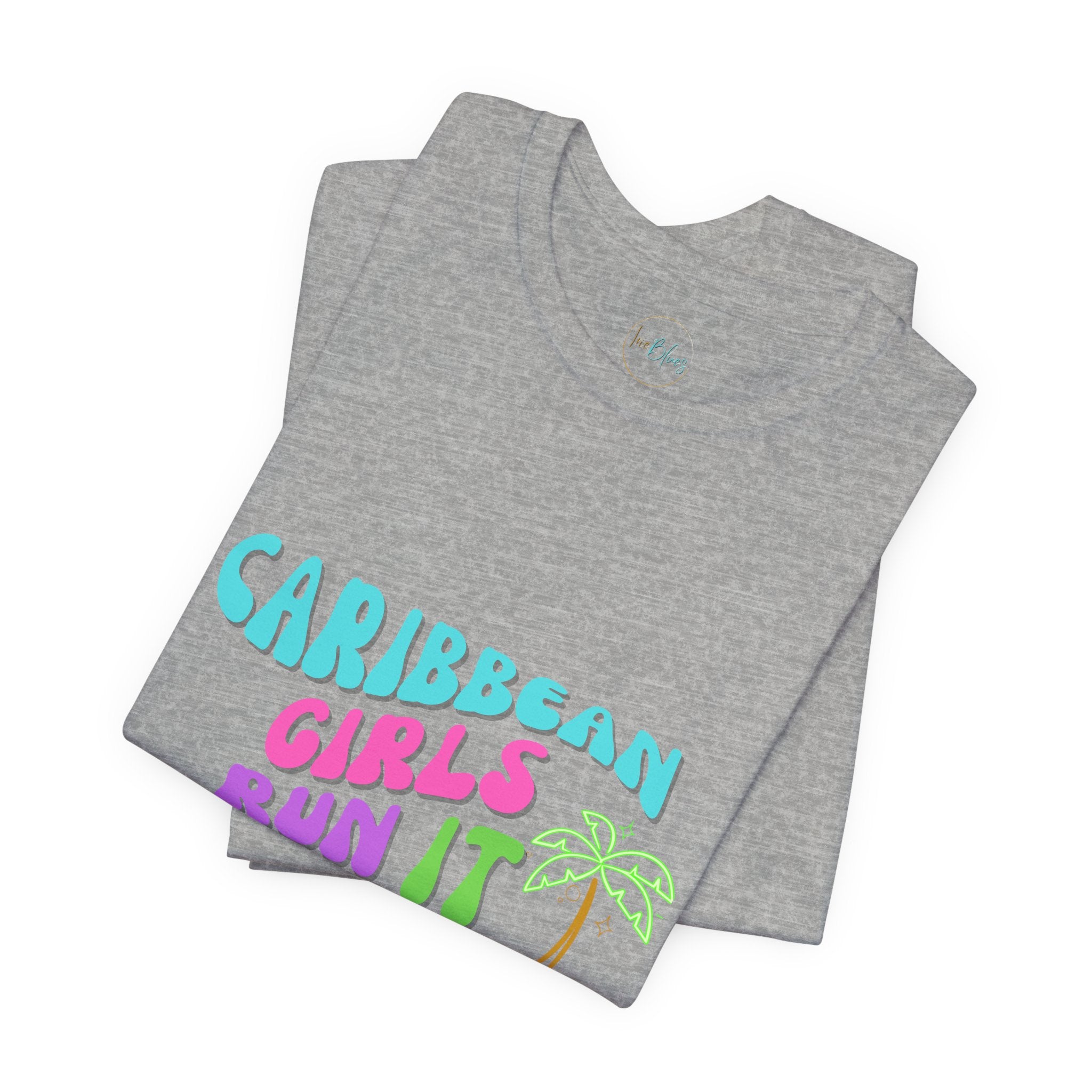 Caribbean Gyals Run It Tee Retro Tee - Irie Blues Boutique