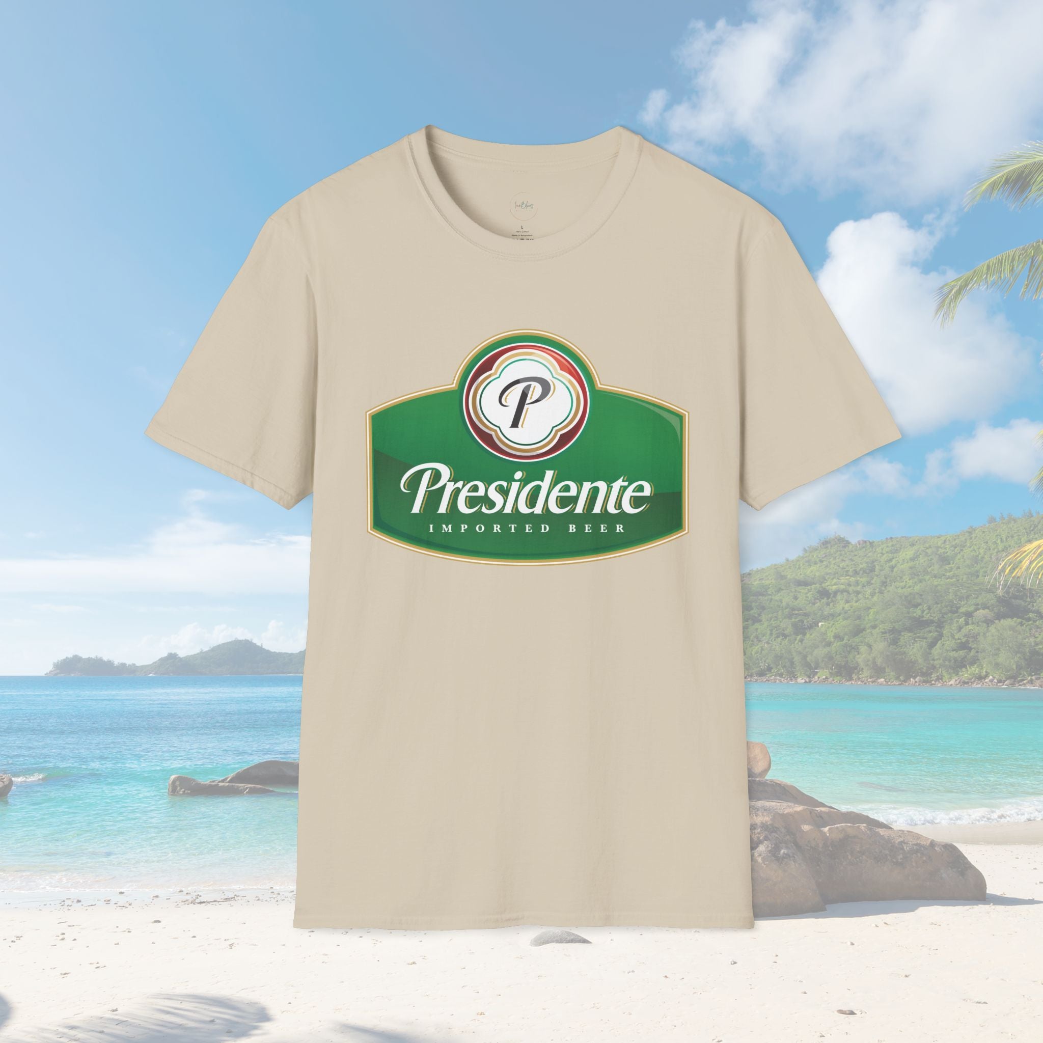 Dominican Republic Presidente Beer Logo Unisex T-Shirt - Irie Blues Boutique