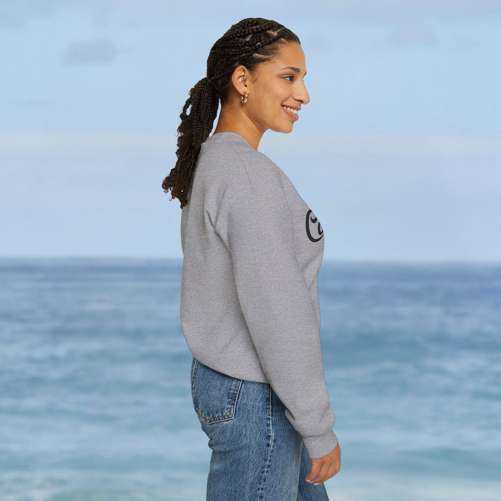 Caribbean AF White Embroidery Sweatshirt - Irie Blues Boutique