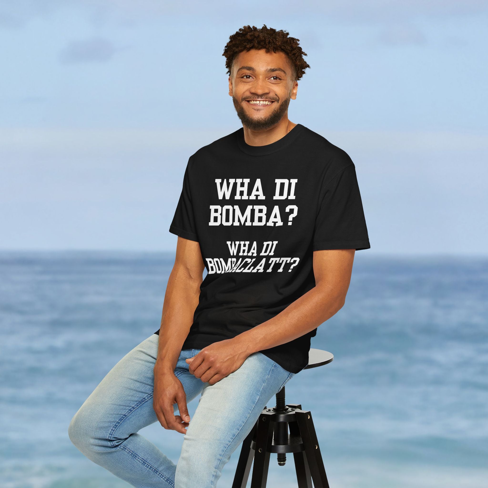 Funny Caribbean Unisex Wha Di Bombaclatt? Shirt, Rob 49 WTHELLY Lyrics, Trending Phrase Shirt, Vacation Tee - Irie Blues Boutique