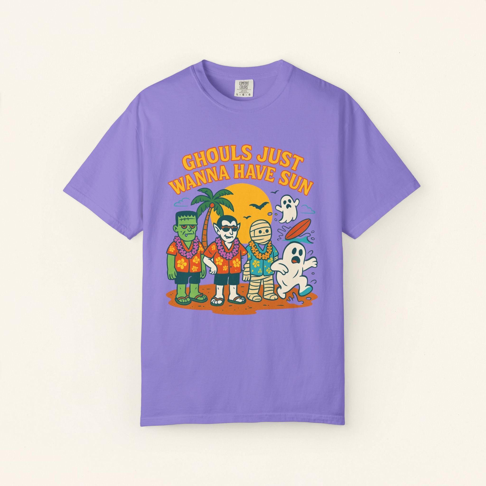 Halloween Beach Party T-Shirt, Fun Graphic Tee, Ghouls Just Wanna Have Sun Shirt, Unisex Casual Tee, Summer Vibes Shirt - Irie Blues Boutique
