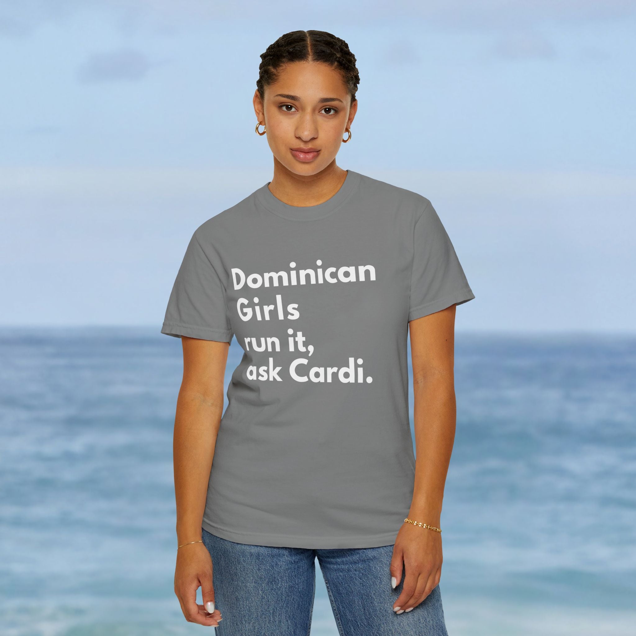 Dominican Girls Run It, Ask Cardi T-Shirt - Irie Blues Boutique