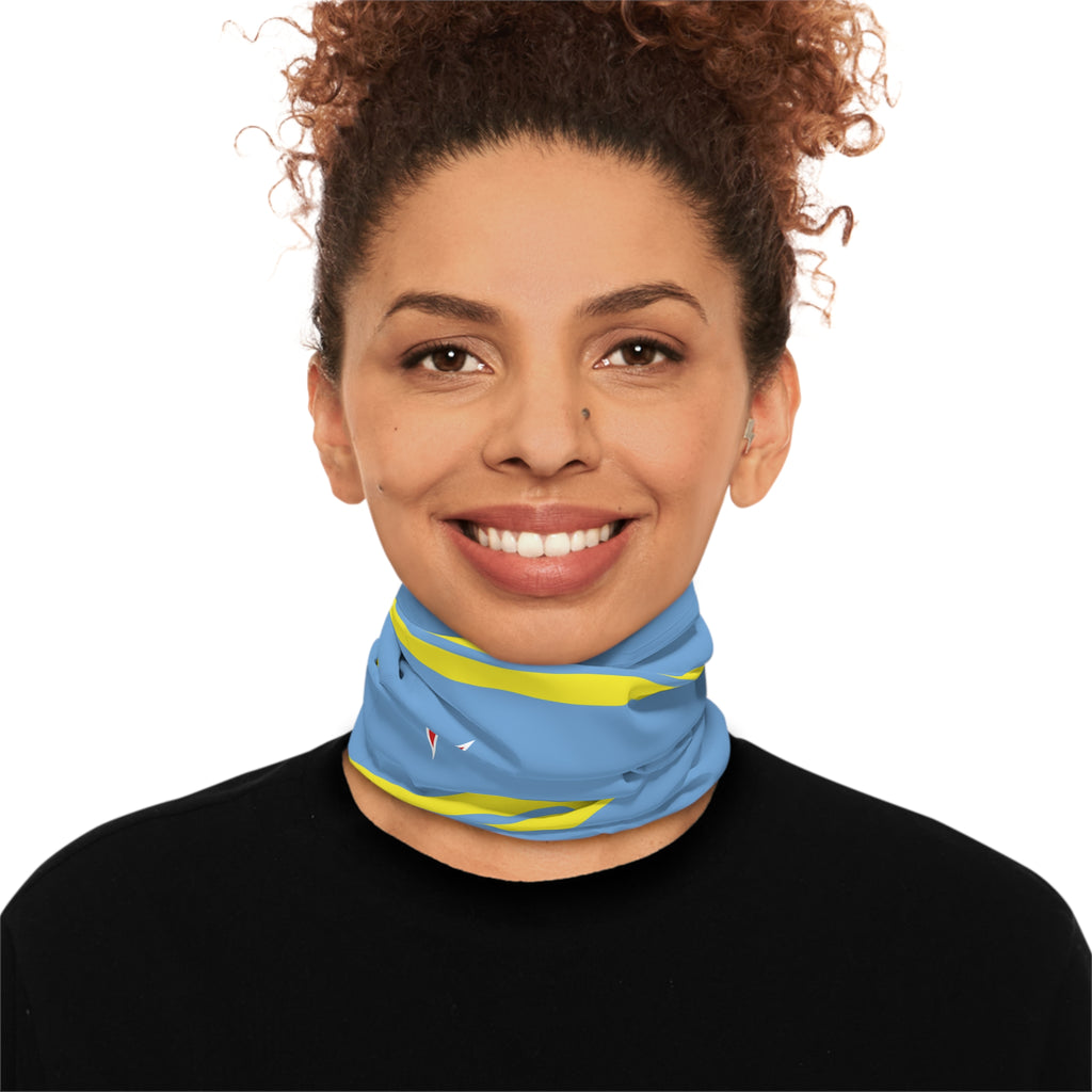 Aruba Flag Neck Gaiter Carnival Mask - Irie Blues Boutique